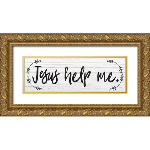 God Bless 4 Gold Ornate Wood Framed Art Print with Double Matting by Hogan, Melody