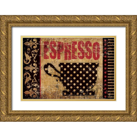 Expresso Buenisimo 2 Gold Ornate Wood Framed Art Print with Double Matting by Hogan, Melody