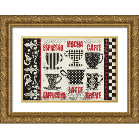 Caffeinated Choices 1 Gold Ornate Wood Framed Art Print with Double Matting by Hogan, Melody