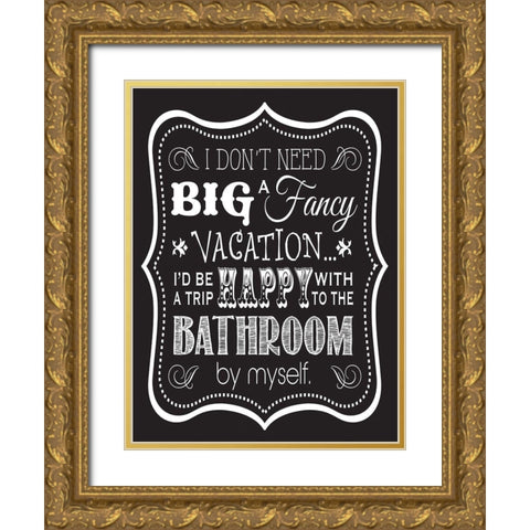 Bath Chalk 3 Gold Ornate Wood Framed Art Print with Double Matting by Hogan, Melody