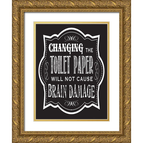 Bath Chalk 8 Gold Ornate Wood Framed Art Print with Double Matting by Hogan, Melody