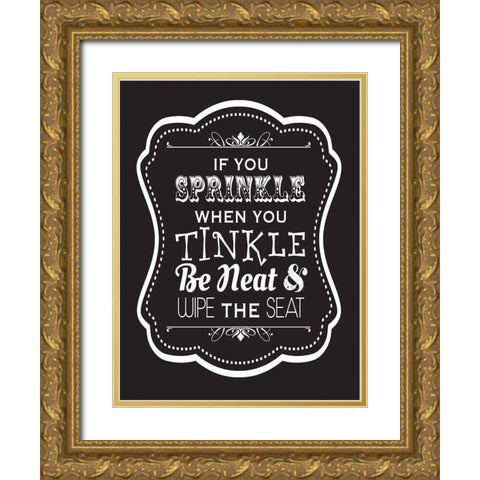 Bath Chalk 9 Gold Ornate Wood Framed Art Print with Double Matting by Hogan, Melody