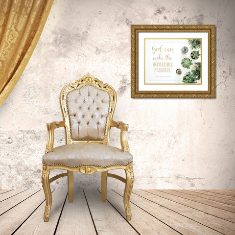 Impossible Possible Gold Ornate Wood Framed Art Print with Double Matting by Hogan, Melody