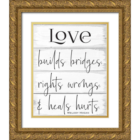Life Wood Panels 2 Gold Ornate Wood Framed Art Print with Double Matting by Hogan, Melody