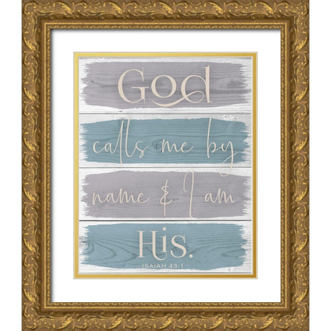 Heavenly Calls 1 Gold Ornate Wood Framed Art Print with Double Matting by Hogan, Melody