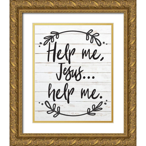 God Bless 6 Gold Ornate Wood Framed Art Print with Double Matting by Hogan, Melody