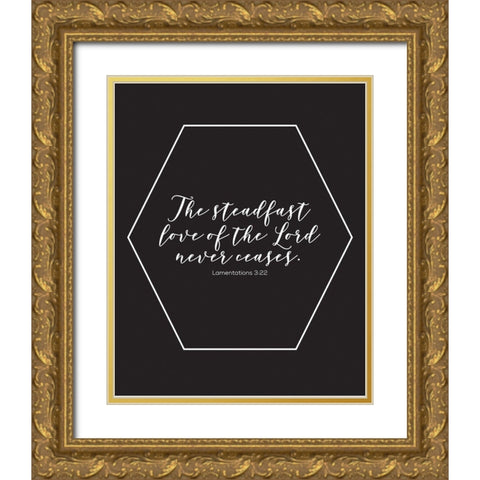 Gold Foil Steadfast Gold Ornate Wood Framed Art Print with Double Matting by Hogan, Melody