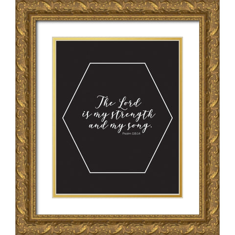 Gold Foil Song Gold Ornate Wood Framed Art Print with Double Matting by Hogan, Melody