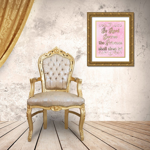 Princess Sparkle 4 Gold Ornate Wood Framed Art Print with Double Matting by Hogan, Melody