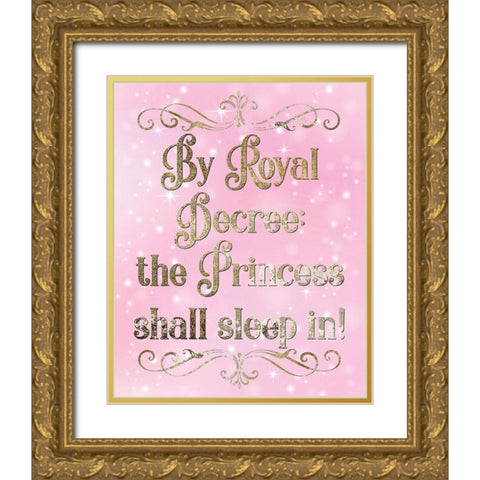 Princess Sparkle 4 Gold Ornate Wood Framed Art Print with Double Matting by Hogan, Melody