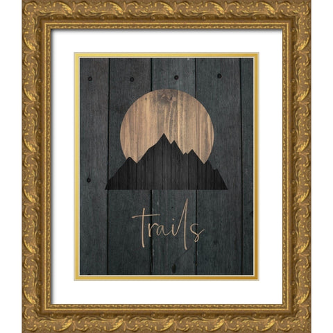 Wilderness Wood 01 Gold Ornate Wood Framed Art Print with Double Matting by Hogan, Melody