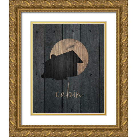 Wilderness Wood 02 Gold Ornate Wood Framed Art Print with Double Matting by Hogan, Melody