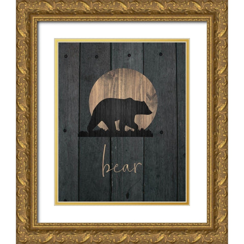 Wilderness Wood 04 Gold Ornate Wood Framed Art Print with Double Matting by Hogan, Melody