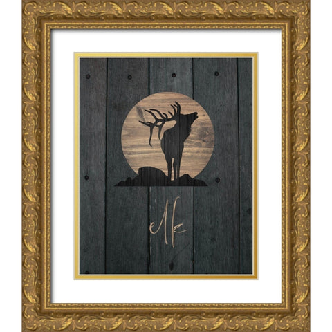 Wilderness Wood 05 Gold Ornate Wood Framed Art Print with Double Matting by Hogan, Melody