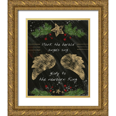 Newborn King Gold Ornate Wood Framed Art Print with Double Matting by Hogan, Melody