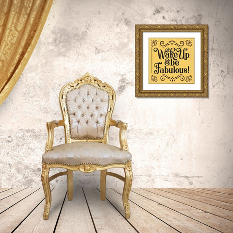 Whimsical Fabulous Gold Ornate Wood Framed Art Print with Double Matting by Hogan, Melody