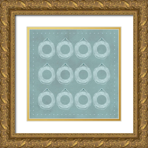 Lifesaver Dozen Gold Ornate Wood Framed Art Print with Double Matting by Hogan, Melody