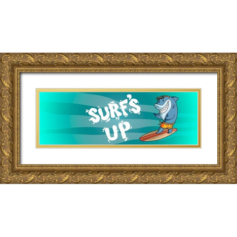 Surfs Up 2 Gold Ornate Wood Framed Art Print with Double Matting by Prime, Marcus