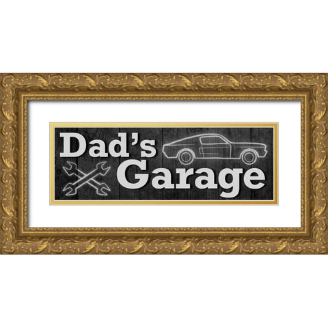 Dads Garage 1 Gold Ornate Wood Framed Art Print with Double Matting by Prime, Marcus