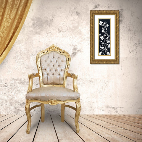 Reaching Floral Vines 2 Gold Ornate Wood Framed Art Print with Double Matting by Prime, Marcus