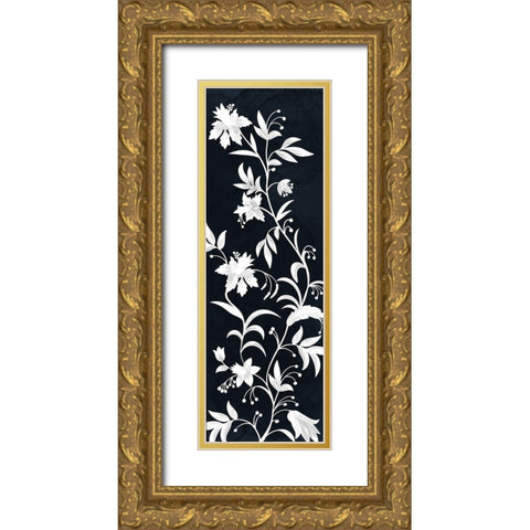 Reaching Floral Vines 2 Gold Ornate Wood Framed Art Print with Double Matting by Prime, Marcus