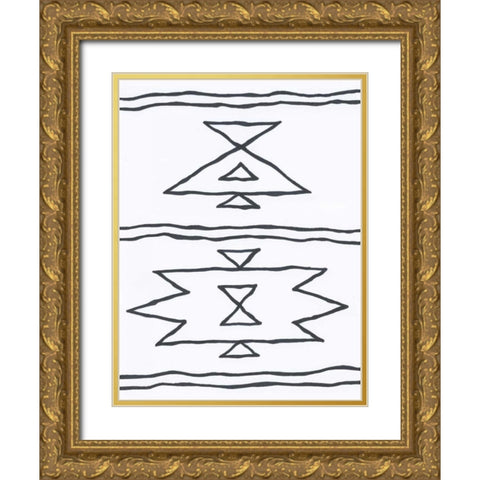 Angular Tapestry 2 Gold Ornate Wood Framed Art Print with Double Matting by Prime, Marcus