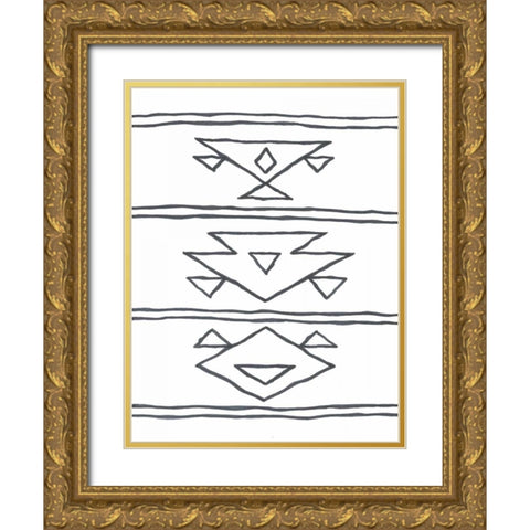Angular Tapestry 3 Gold Ornate Wood Framed Art Print with Double Matting by Prime, Marcus