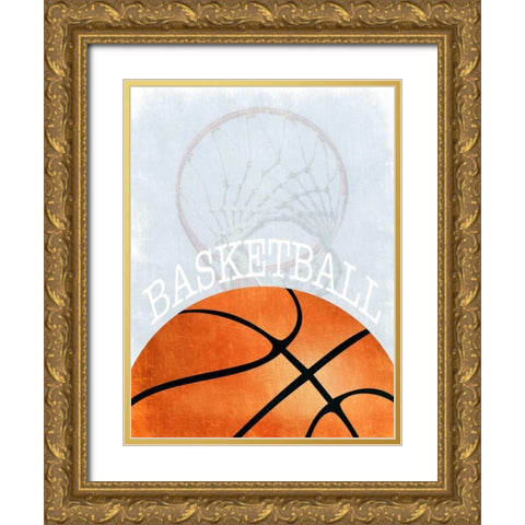 Basketball Love 2 Gold Ornate Wood Framed Art Print with Double Matting by Prime, Marcus