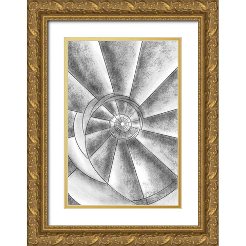 Stairway To Heaven Gold Ornate Wood Framed Art Print with Double Matting by Prime, Marcus