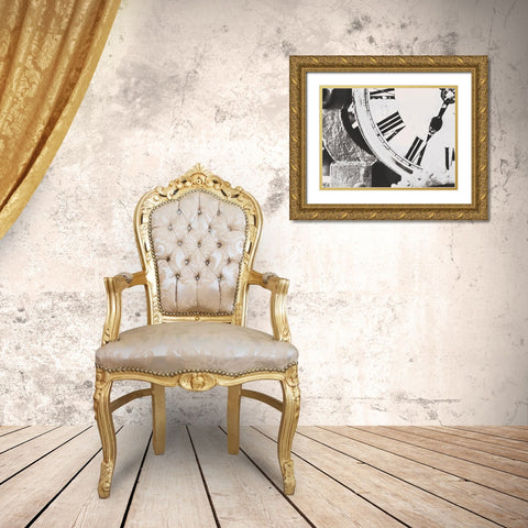 Timeless Clock Gold Ornate Wood Framed Art Print with Double Matting by Prime, Marcus