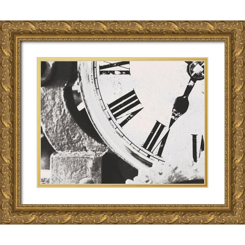 Timeless Clock Gold Ornate Wood Framed Art Print with Double Matting by Prime, Marcus