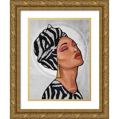 Safari Princess 2 Gold Ornate Wood Framed Art Print with Double Matting by Prime, Marcus