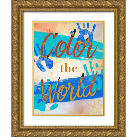 Color The World Gold Ornate Wood Framed Art Print with Double Matting by Prime, Marcus