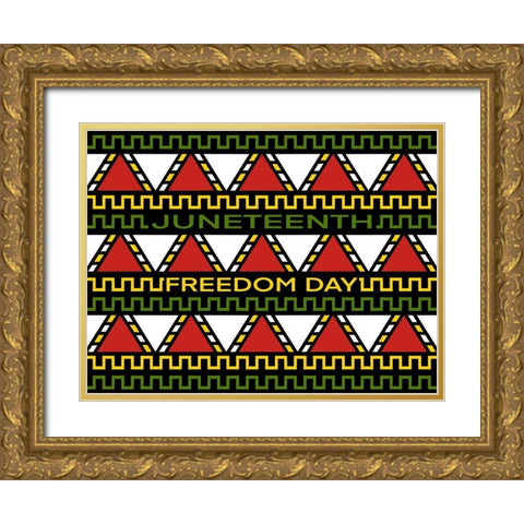 Freedom Patterns Gold Ornate Wood Framed Art Print with Double Matting by Prime, Marcus