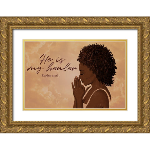My Healer Gold Ornate Wood Framed Art Print with Double Matting by Prime, Marcus