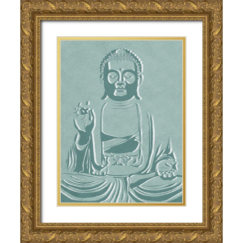 Shifted Buddha Gold Ornate Wood Framed Art Print with Double Matting by Prime, Marcus