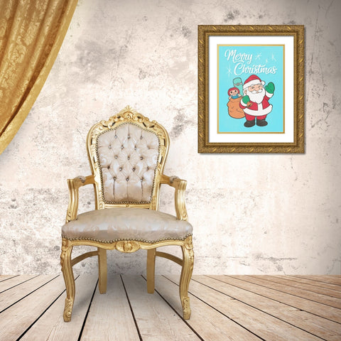 Vintage Christmas Gold Ornate Wood Framed Art Print with Double Matting by Prime, Marcus