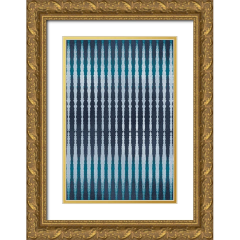 Slashing Pattern Gold Ornate Wood Framed Art Print with Double Matting by Prime, Marcus