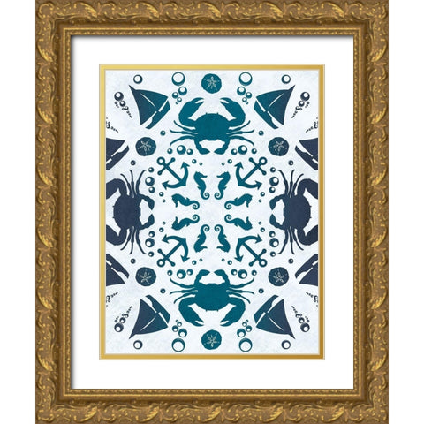 Coastal Togetherness Gold Ornate Wood Framed Art Print with Double Matting by Prime, Marcus