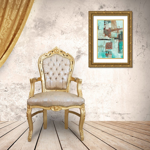 Continuous Puzzle Gold Ornate Wood Framed Art Print with Double Matting by Prime, Marcus