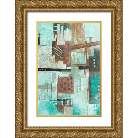 Continuous Puzzle Gold Ornate Wood Framed Art Print with Double Matting by Prime, Marcus