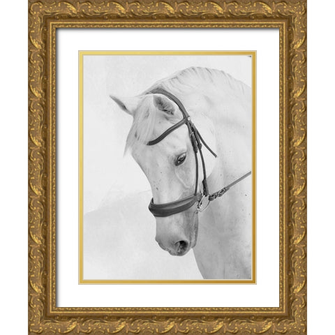 Praying Steed Gold Ornate Wood Framed Art Print with Double Matting by Prime, Marcus