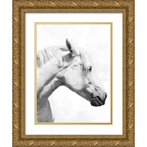 Praying Steed 2 Gold Ornate Wood Framed Art Print with Double Matting by Prime, Marcus