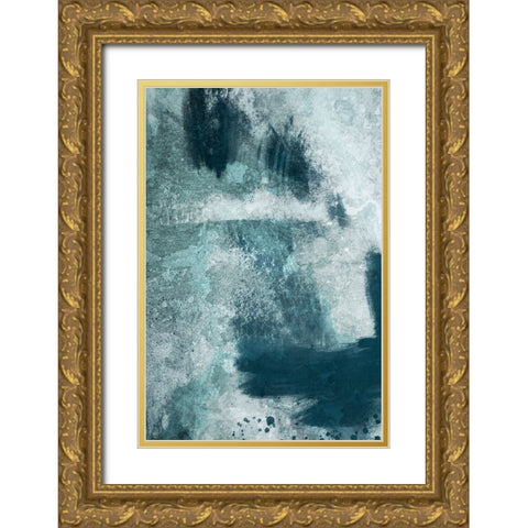 Azure Ancient Rubble 2 Gold Ornate Wood Framed Art Print with Double Matting by Prime, Marcus