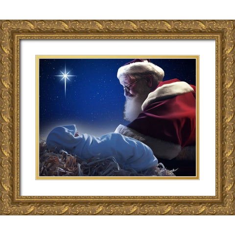 Holiday Balance Gold Ornate Wood Framed Art Print with Double Matting by Prime, Marcus