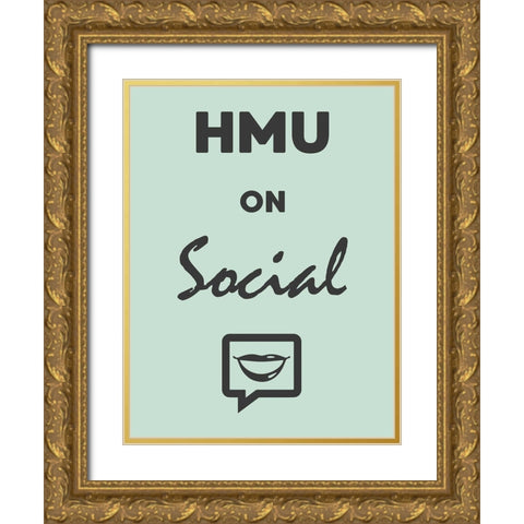 HMU Gold Ornate Wood Framed Art Print with Double Matting by Prime, Marcus