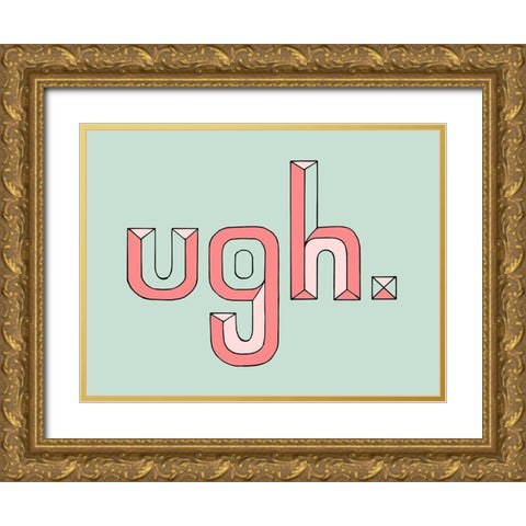 UGH Gold Ornate Wood Framed Art Print with Double Matting by Prime, Marcus