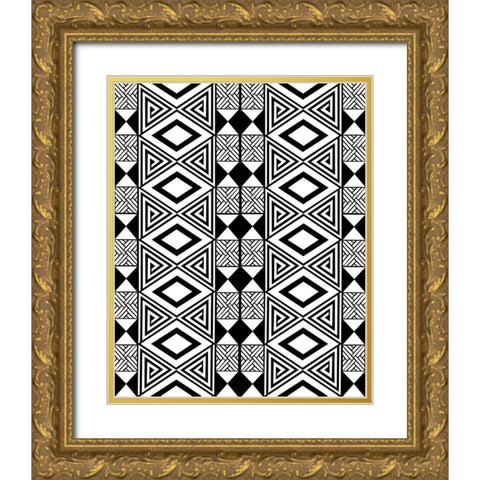 Bogolan Tradition 1 Gold Ornate Wood Framed Art Print with Double Matting by Prime, Marcus
