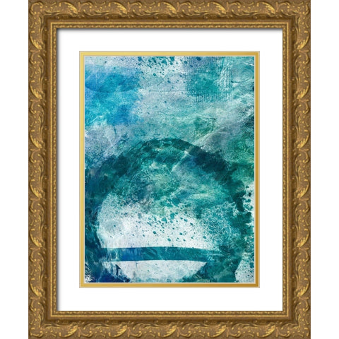 Distressed Ocean 1 Gold Ornate Wood Framed Art Print with Double Matting by Prime, Marcus