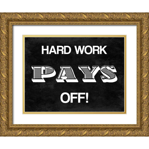 Pays Off Gold Ornate Wood Framed Art Print with Double Matting by Prime, Marcus